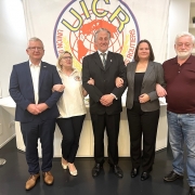 Directors of UICR from left to right : Barry Lyons (IRL) Barbara Zimmer (PL) Robert Kastner (AT) President Hanna Haanpää (FIN) Vice President Walter Pisarnik (IRL) Sepp Bamert (CH) Vice President (not in the picture)