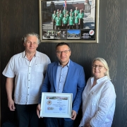 Robert Kastern UICR President Sindikat Hrvatskog Vozača President Miljenko Gočin UICR Board Member Barbara Zimmer